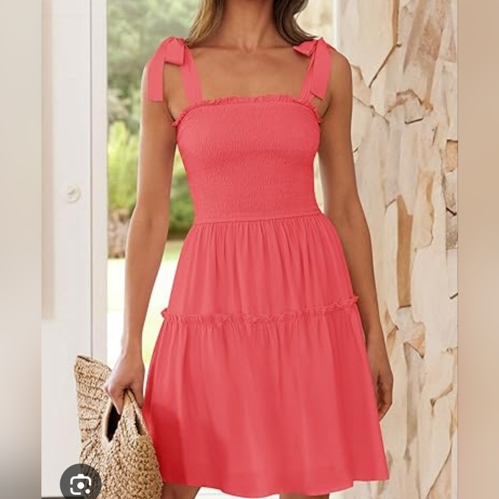 Nwt Zesica ZESICA Medium Women's Summer Spaghetti Strap Sleeveless Square Neck R